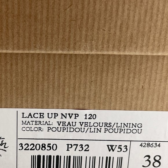 Christian Louboutin LACE UP NVP 120 Suede Platform Heels Sandals Shoes - Picture 14 of 14